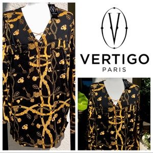 VERTIGO PARIS long sleeve tunic top